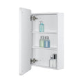 Fundin Matte White Mirror Medicine Cabinet | Metal Framed - 38 x 65 cm