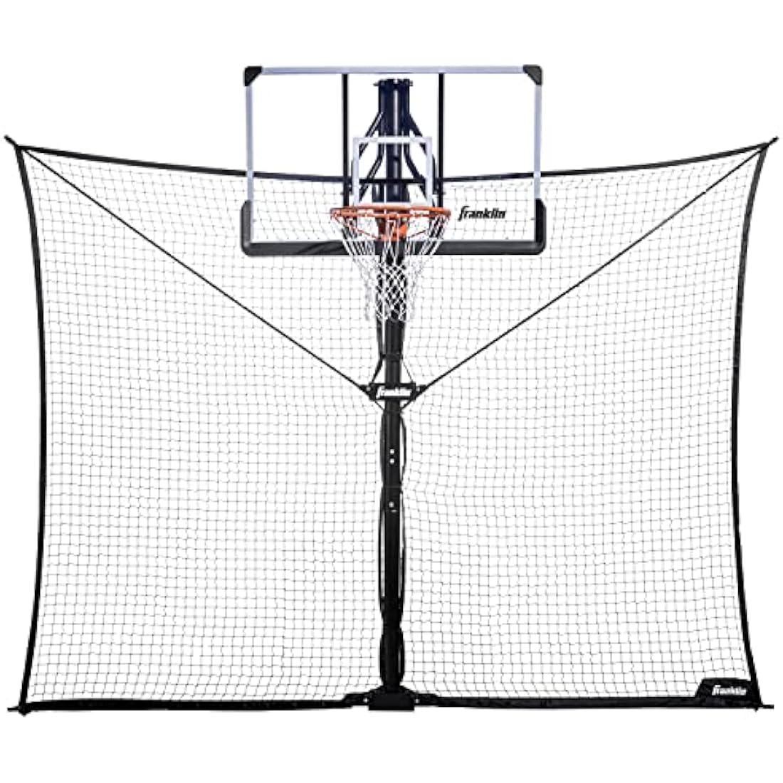 Franklin Sports Basketball Defender Net Pro – 10ft x 8ft Rebounder