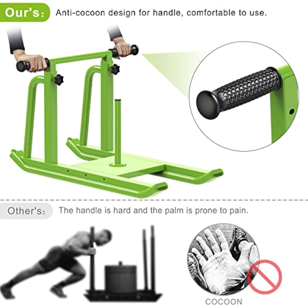 Weight Sled – Adjustable Height Fitness Sled for 1" & 2" Plates