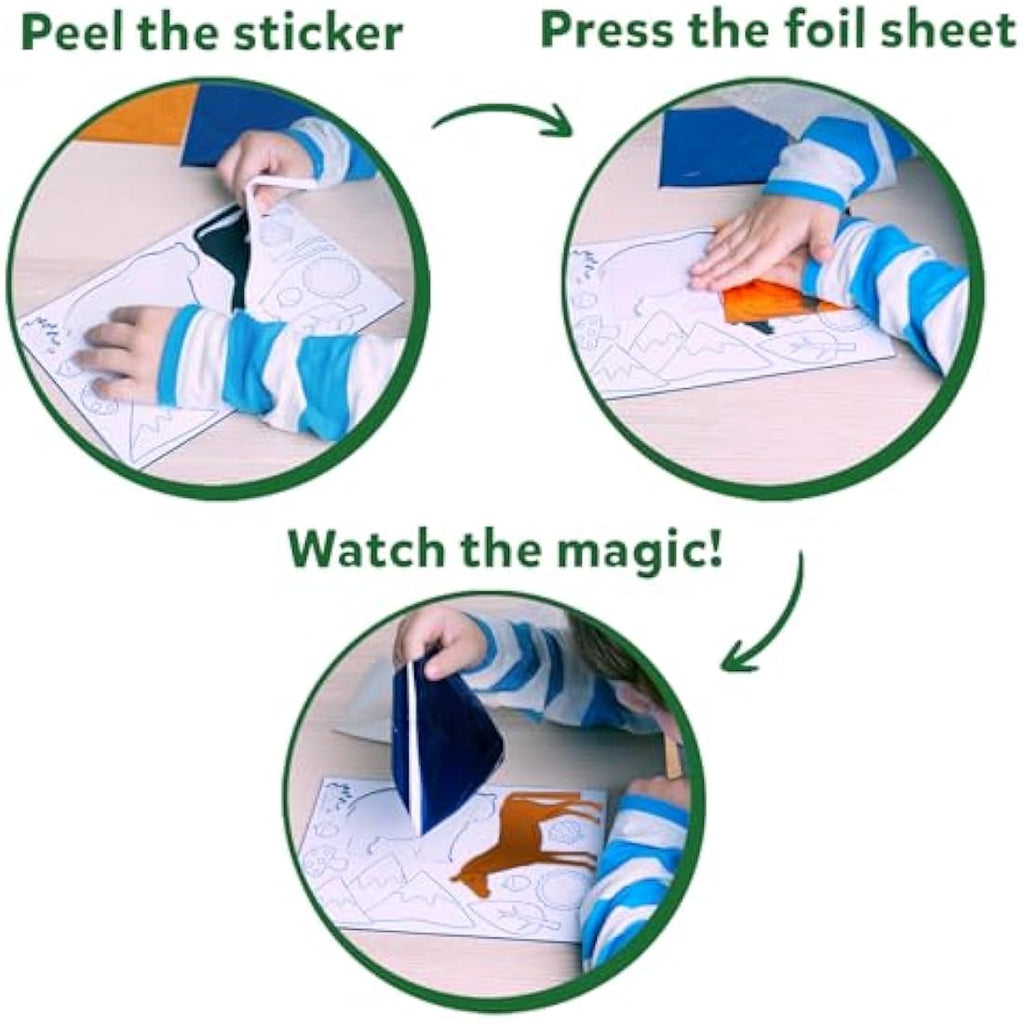 Skillmatics Foil Fun Animals - Mess-Free Art & Craft Kit for Kids