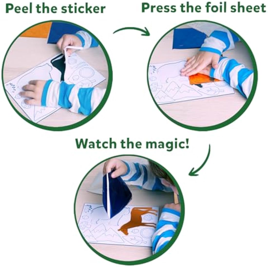 Skillmatics Foil Fun Animals - Mess-Free Art & Craft Kit for Kids