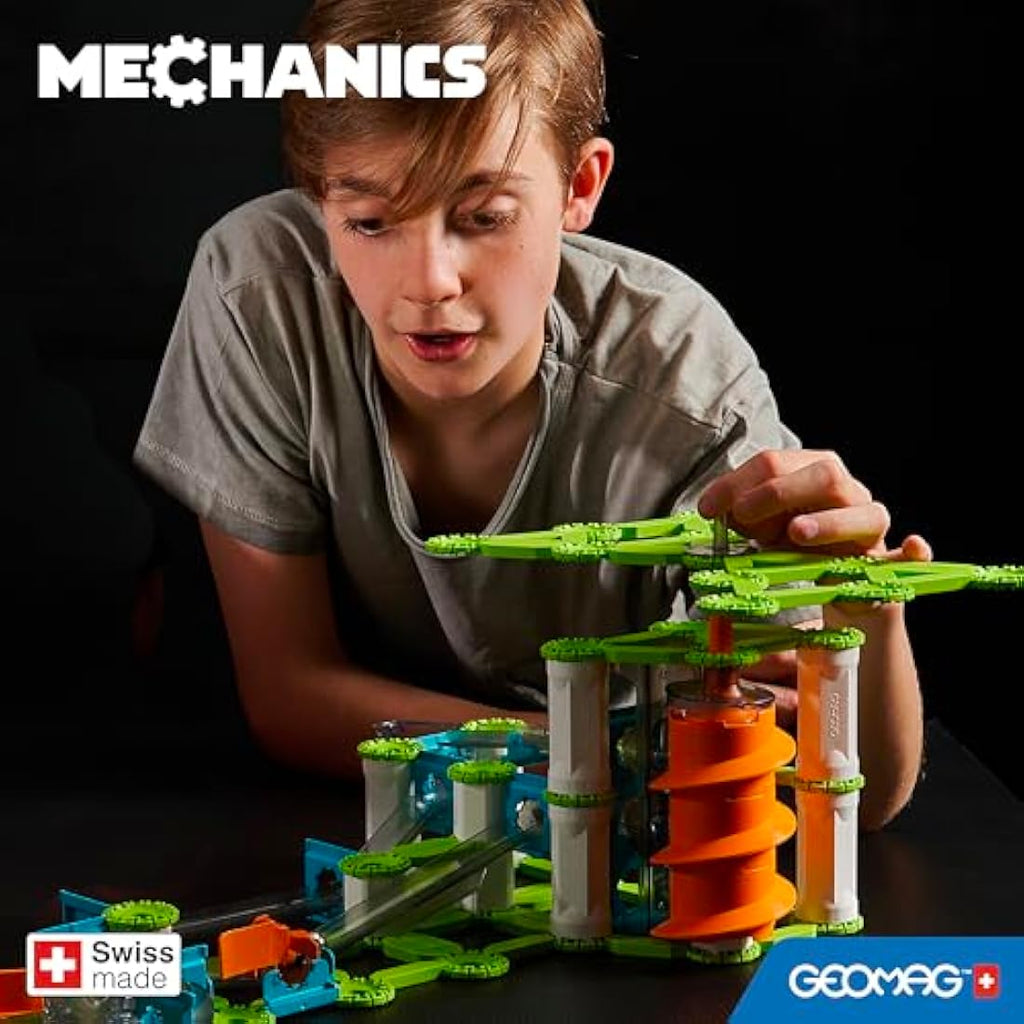 Geomag Mechanics Gravity Elevator Circuit - 207 Piece Magnetic Set