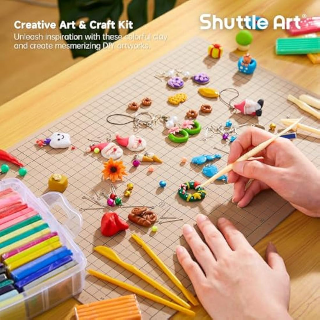 Shuttle Art Polymer Clay Kit – 57 Colors Oven Bake Modeling Clay with Tools
