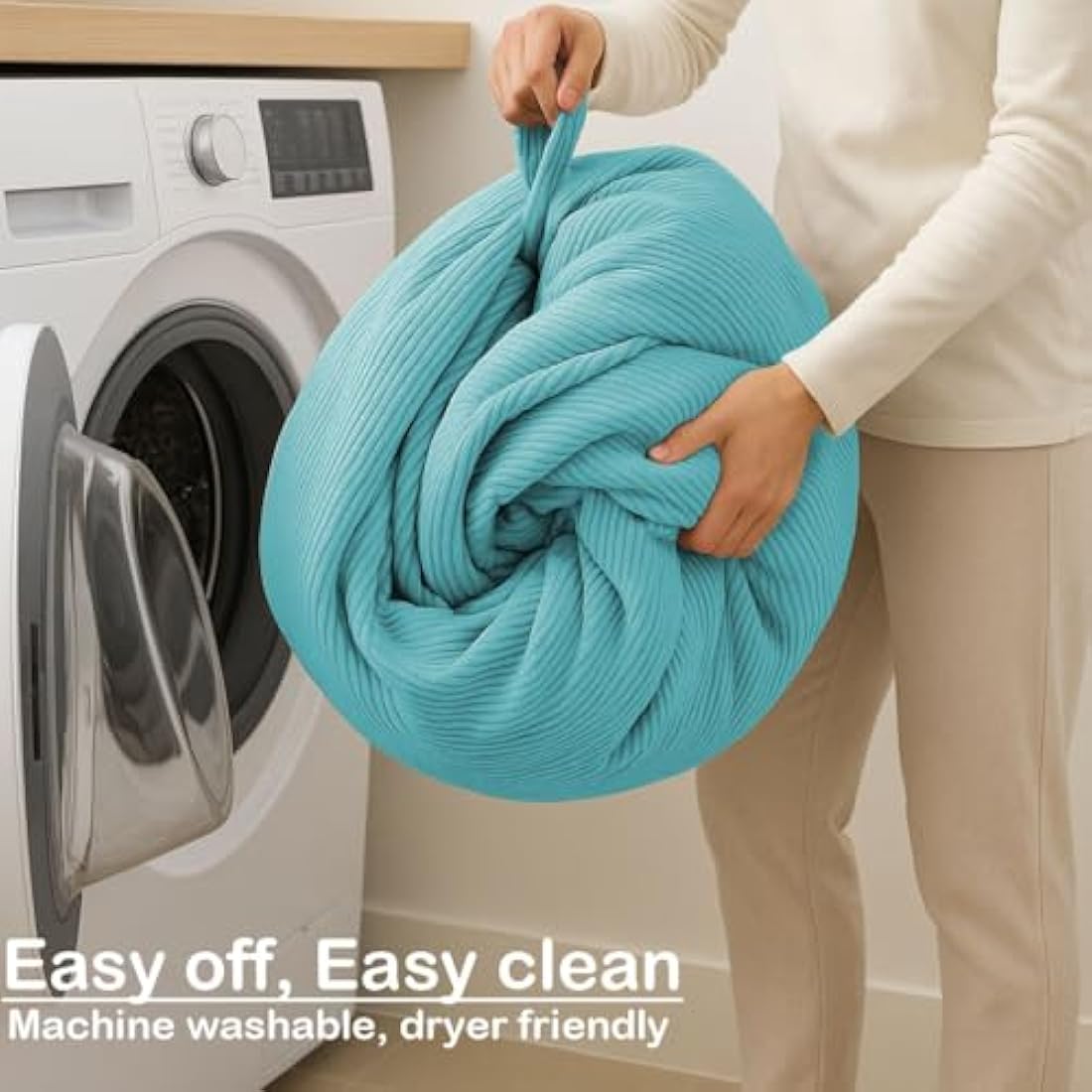 Nobildonna Bean Bag Chair Cover - Soft Corduroy Stuffed Animal Storage