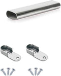 Jolof Store Polished Chrome Oval Wardrobe Rail - 700mm Closet Pole