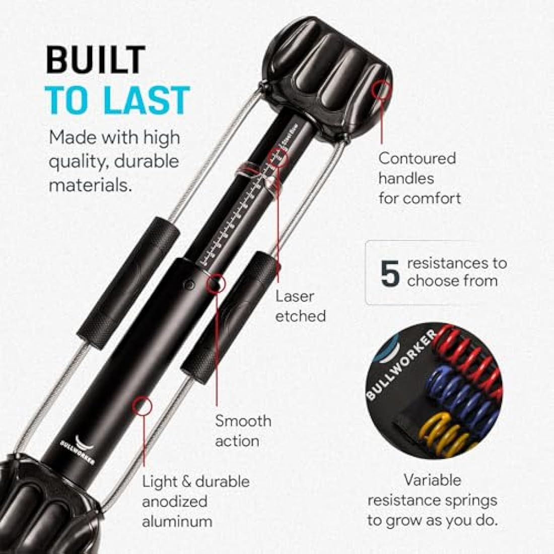 Bullworker Steel Bow 20" – Portable Isometric Home Gym Equipment