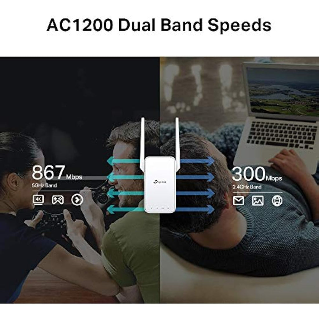 TP-Link RE315 AC1200 WiFi Extender | Dual Band Range Booster – UK Plug