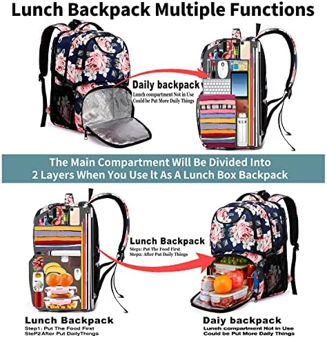 HILUSEN Travel Laptop Backpack - Water Resistant Work Bag with USB Port