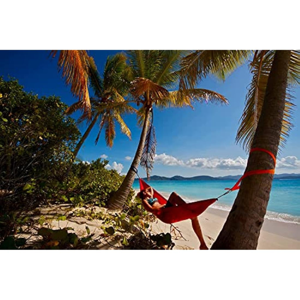 ENO SingleNest Lightweight Camping Hammock | Orange/Olive FreeWave