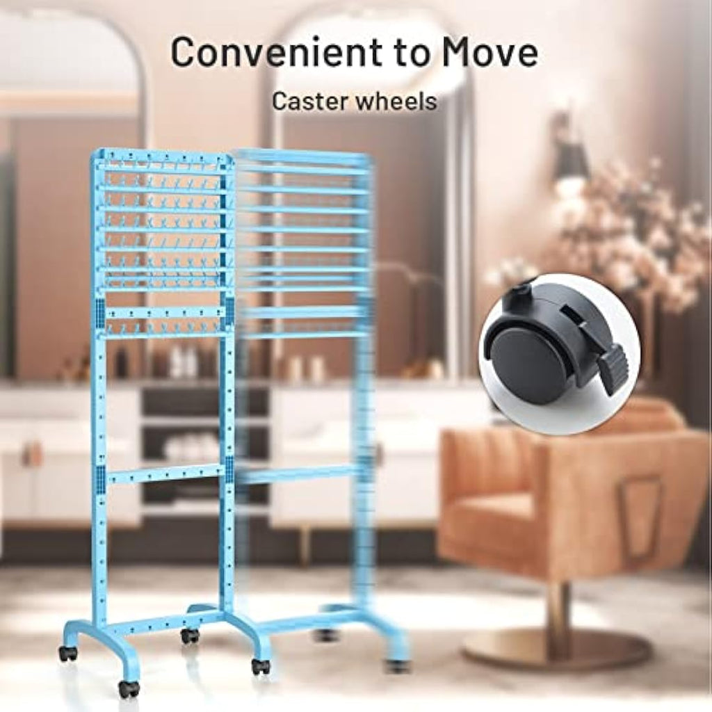 Yumkfoi 160 Pegs Braiding Hair Rack – Adjustable Double-Sided Stand