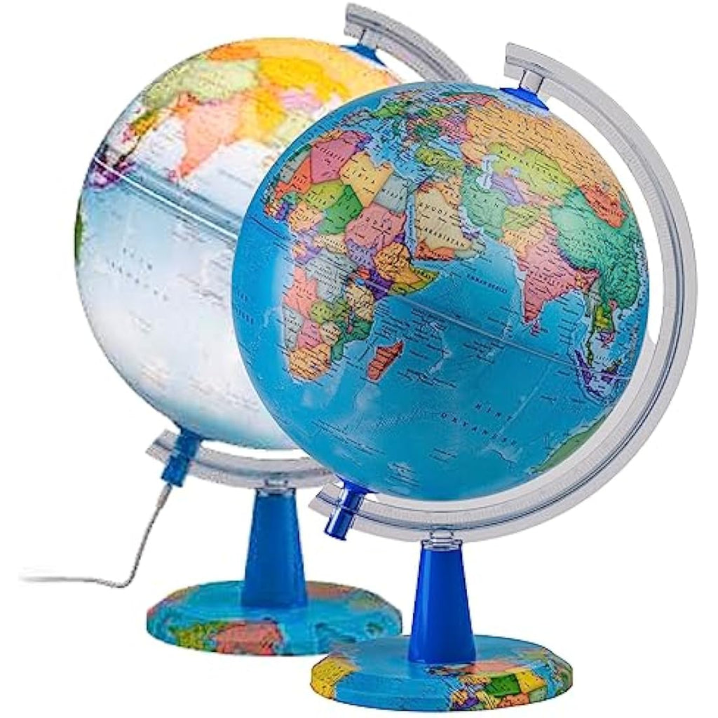 Illuminated Political Globe – 20cm Spanish Map Desktop Decor