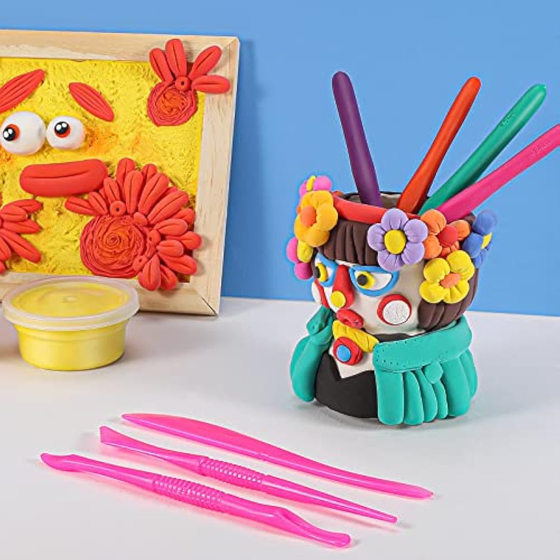 iFergoo 24 Colors Air Dry Modeling Clay Kit – Non-Toxic DIY Creative Set