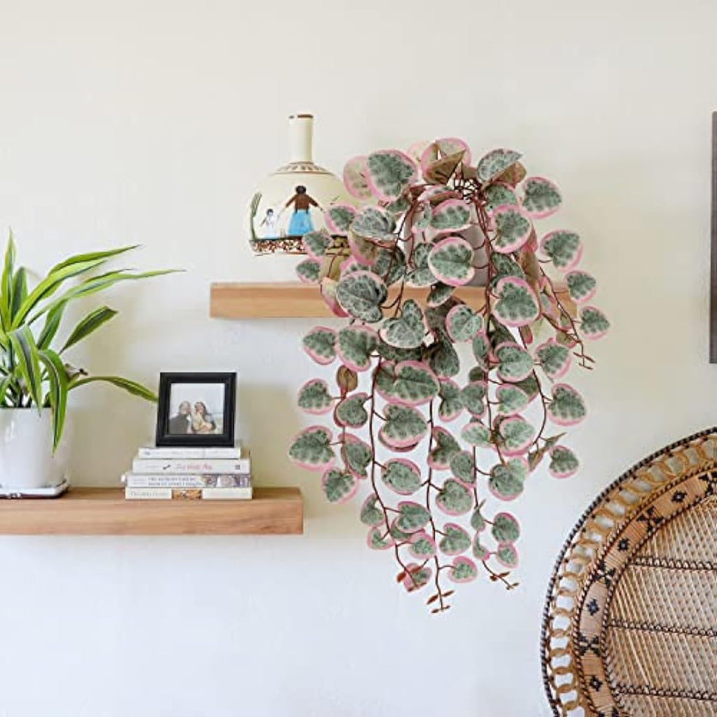 Hollyone Artificial String of Hearts Potted Plants – Faux Trailing Greenery