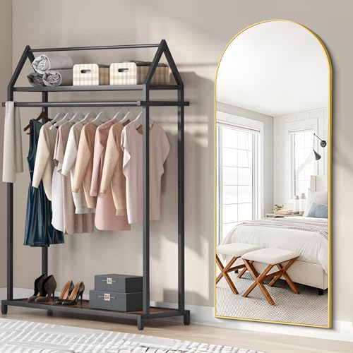 COFENY Arch Full Length Mirror | 165x60cm Gold Aluminum Floor Mirror