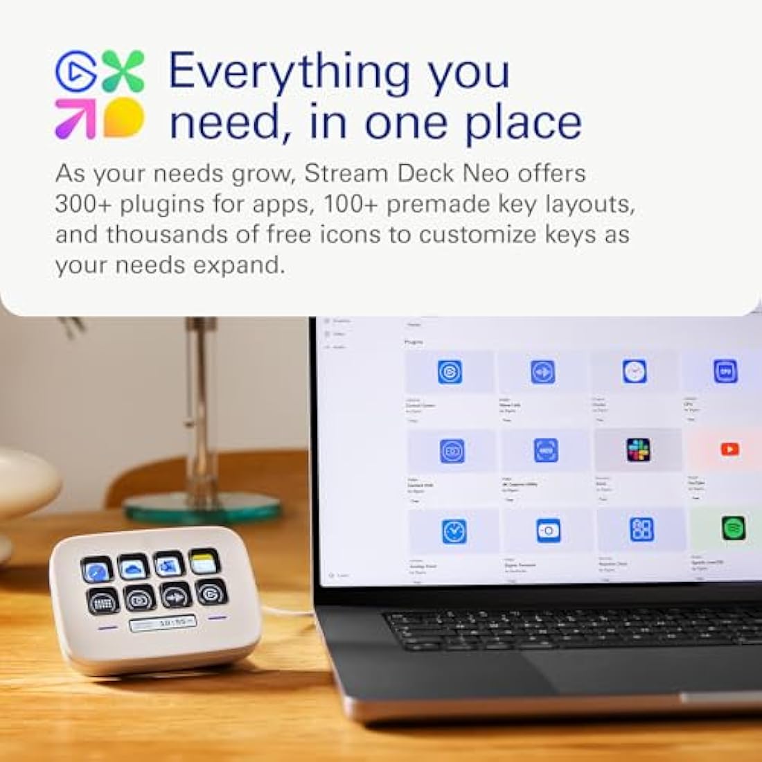 Elgato Stream Deck Neo – 8 Customizable Keys for Workflow Automation