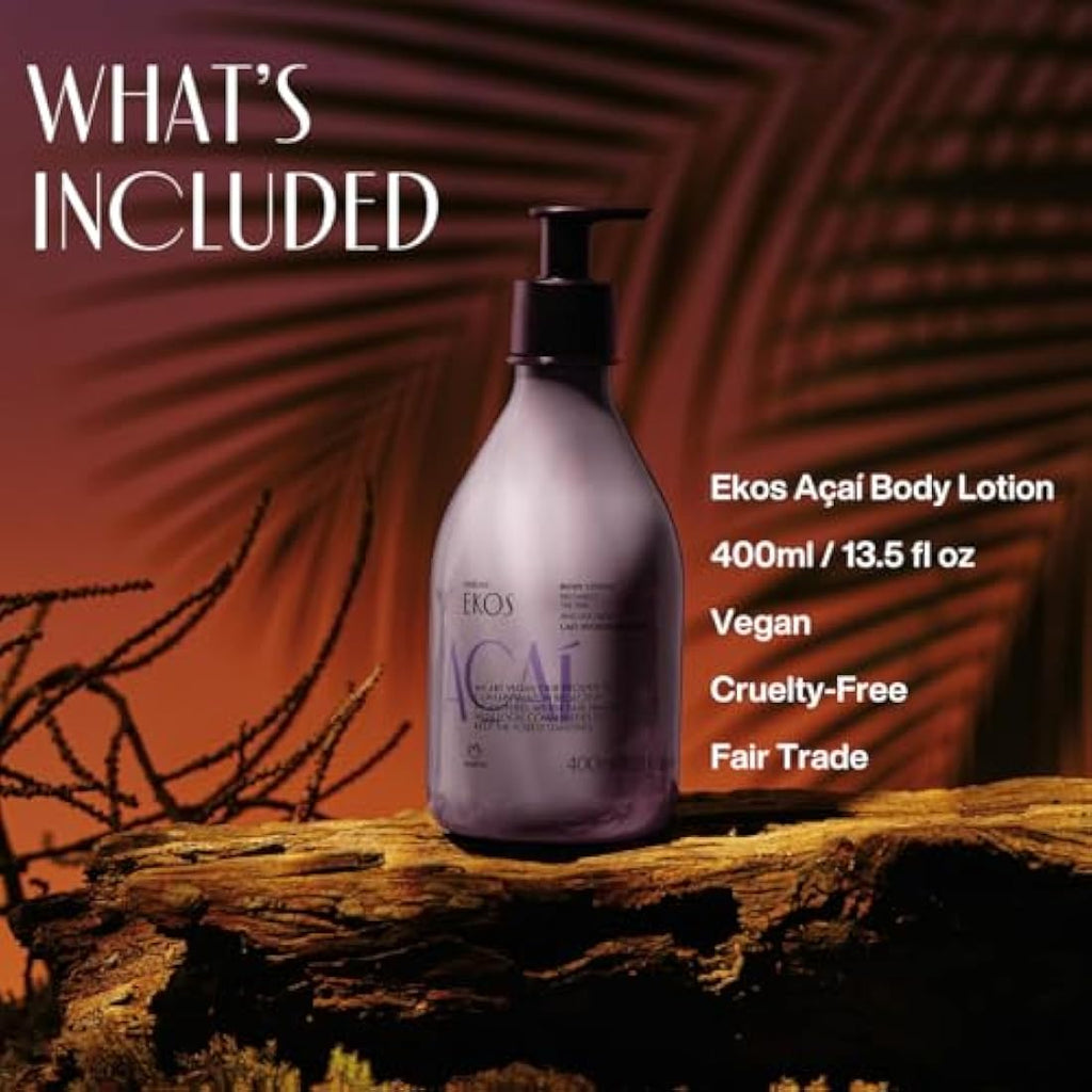 Natura Ekos Açaí Revitalizing Body Lotion – Vegan Skin Care – 13.5 fl oz