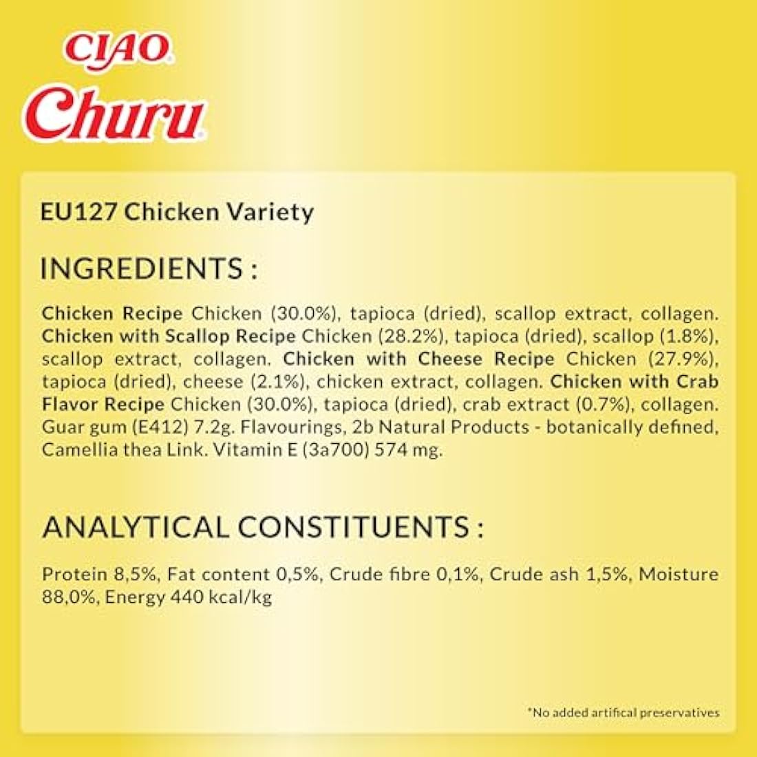 Inaba Churu Chicken Variety Cat Treats – Grain-Free Puree (20 Pack)