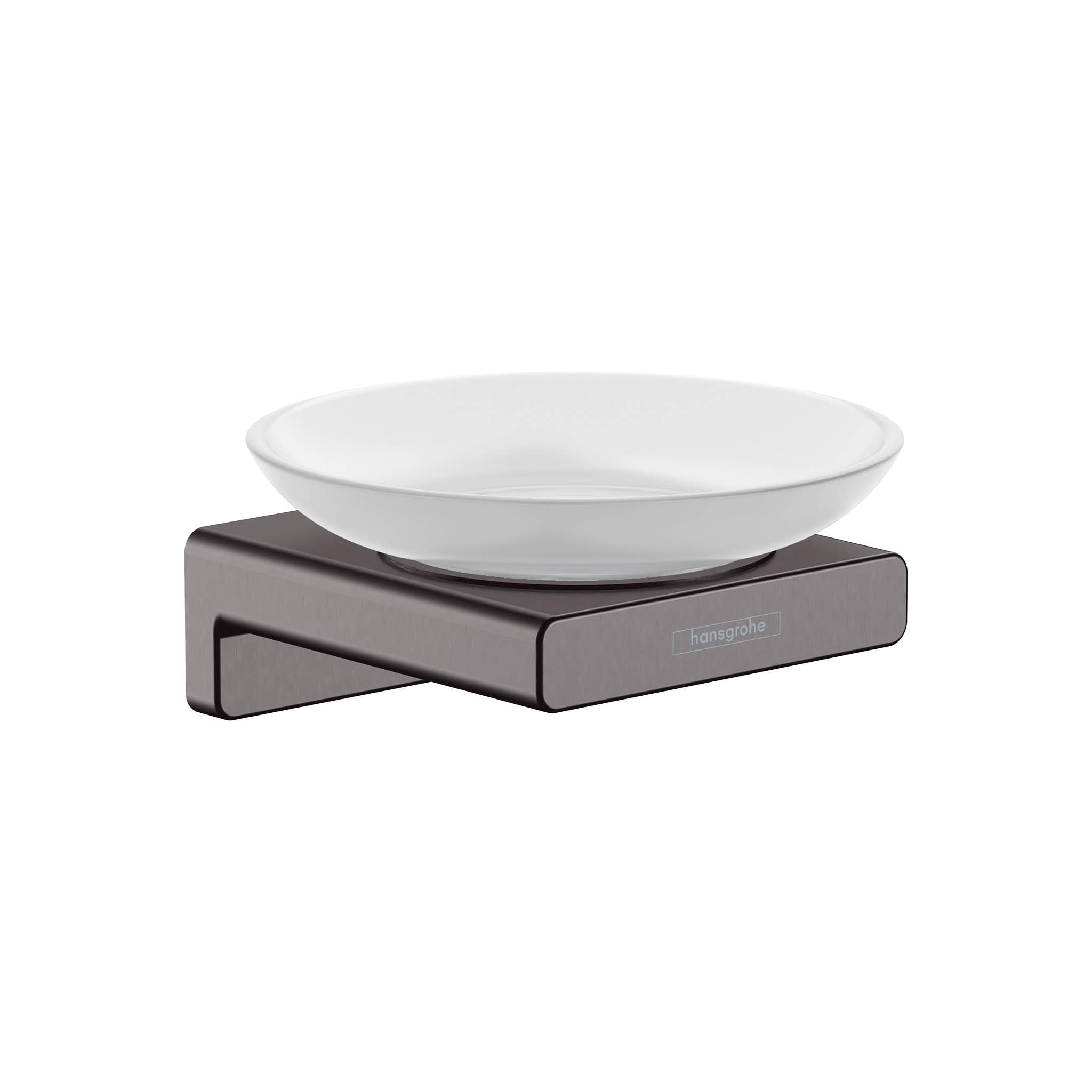 hansgrohe AddStoris Wall-Mounted Soap Dish - Brushed Black Chrome
