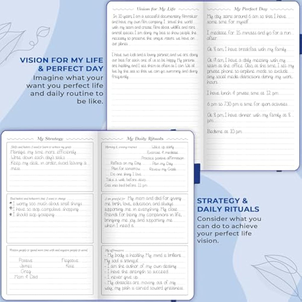 GoGirl Undated Pocket Weekly Planner – Goal Organizer & Agenda, Royal Blue