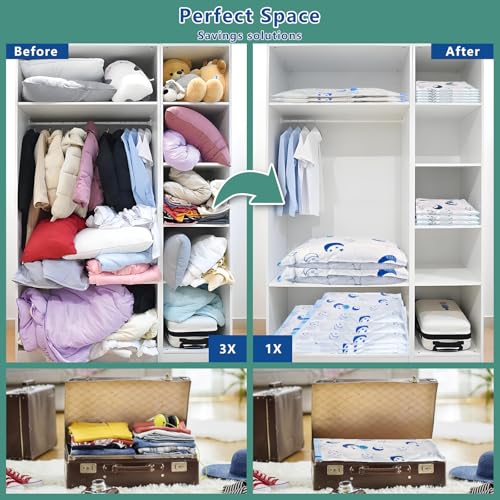 SZO Vacuum Storage Bags with Electric Pump | 16-Pack Space Saver Bags