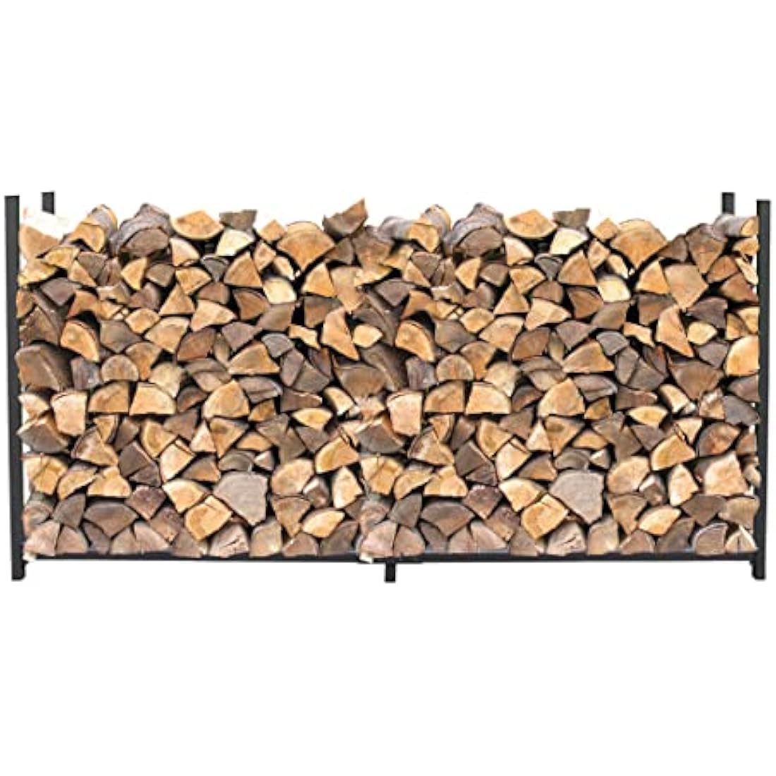 Metal Firewood Rack with Weather Cover - Anthracite 200cm