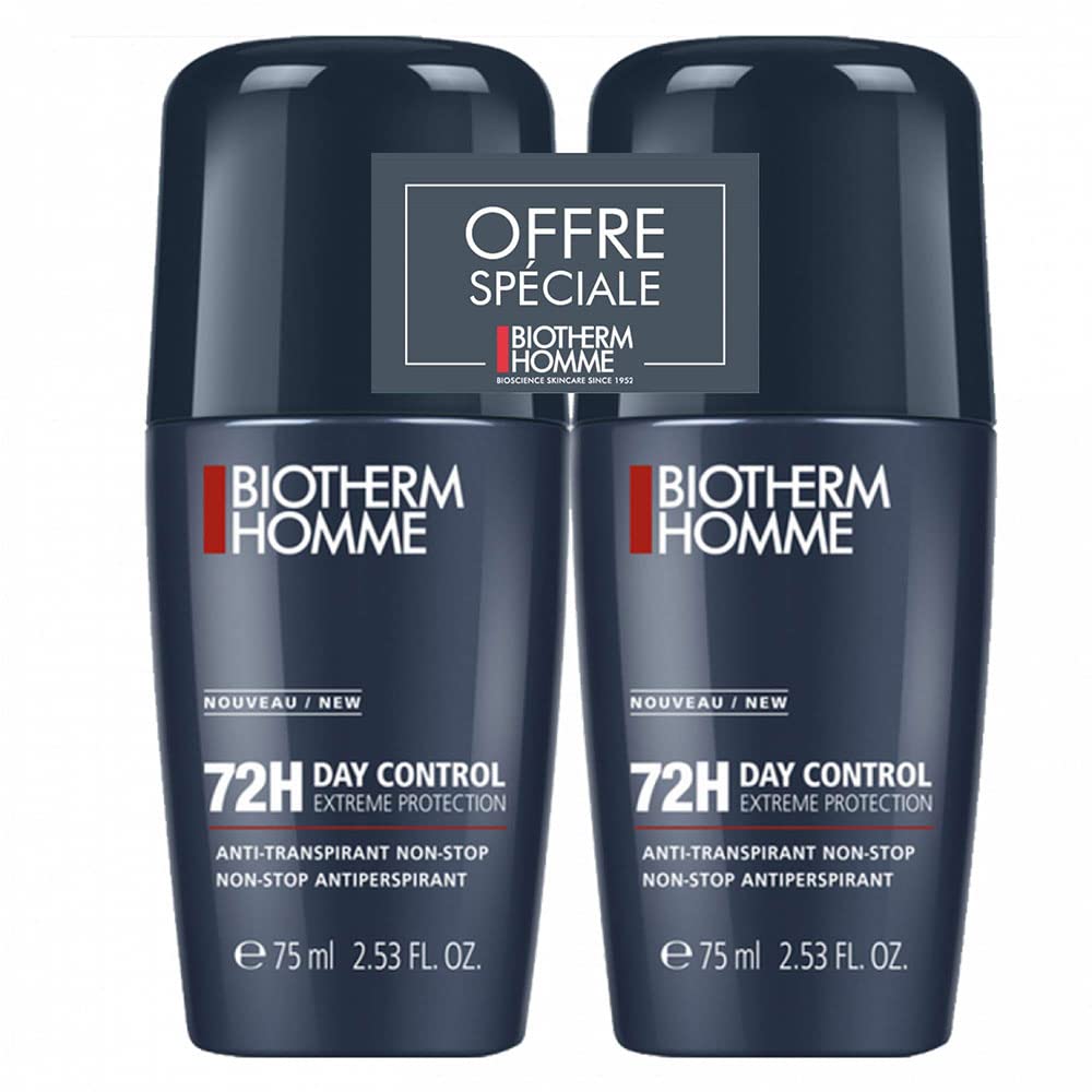 Biotherm Homme 72H Day Control Anti-Perspirant Roll-On - 2 x 75ml