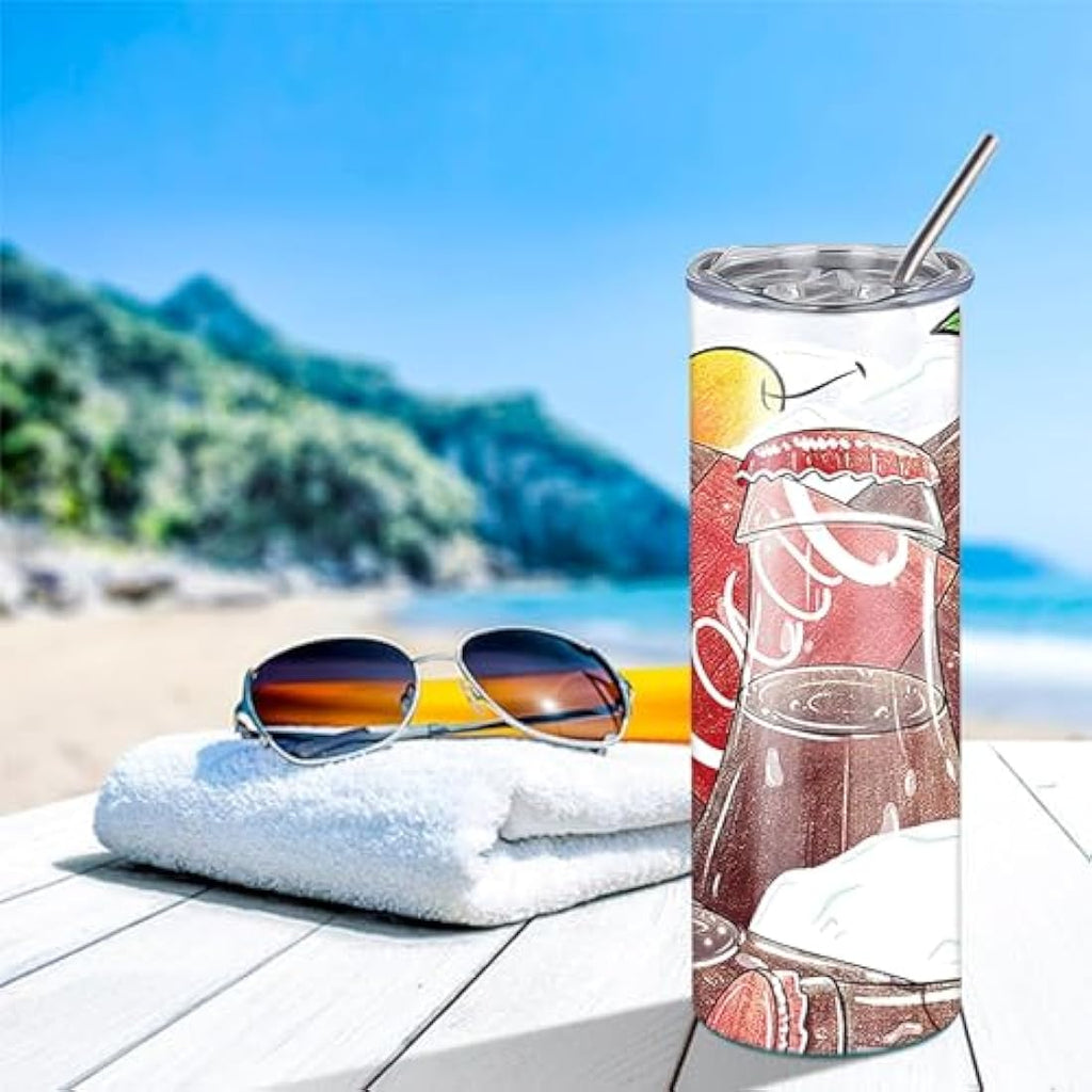 Jolof Store 20 oz Sublimation Tumblers | 10 Pack White Skinny Stainless Steel