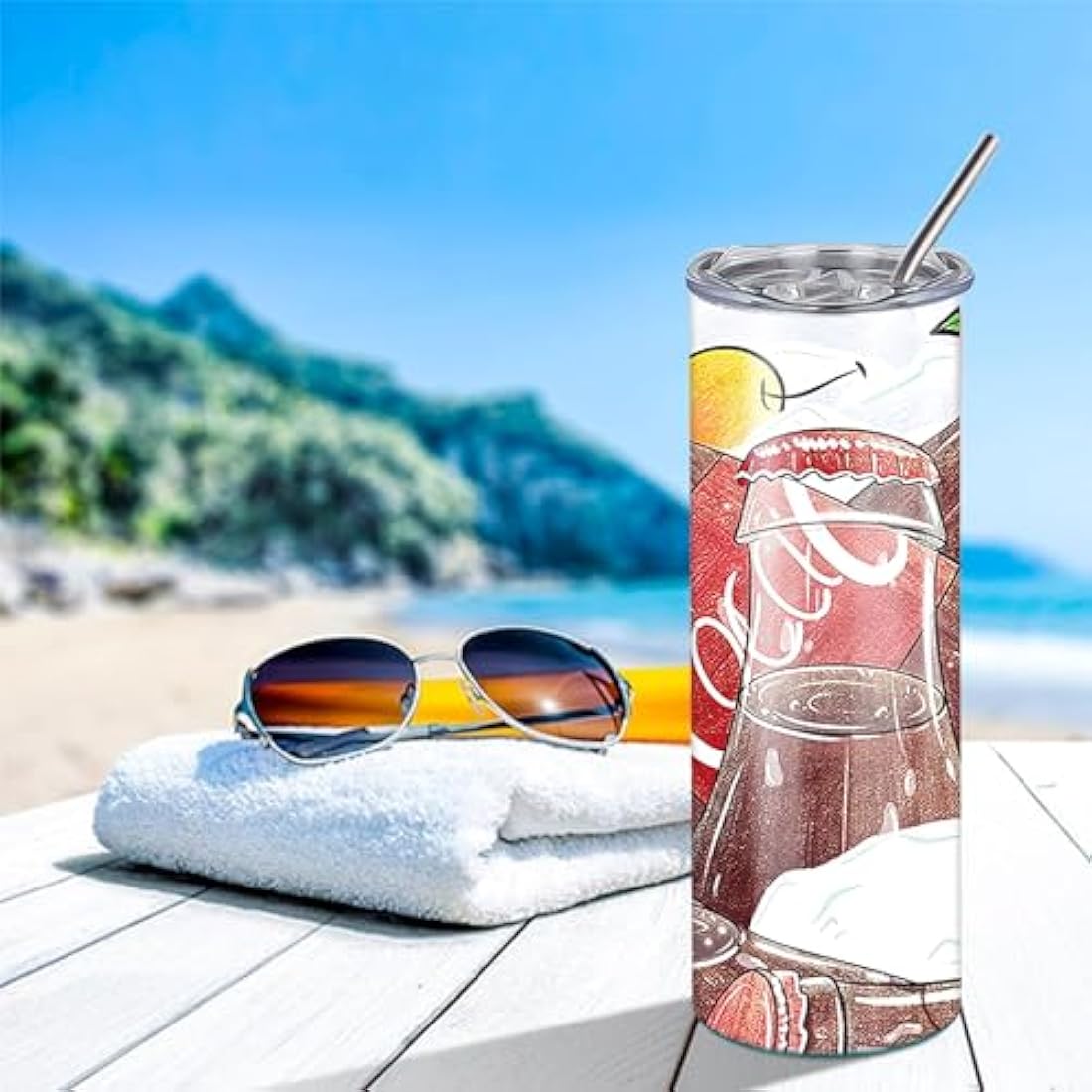 Jolof Store 20 oz Sublimation Tumblers | 10 Pack White Skinny Stainless Steel