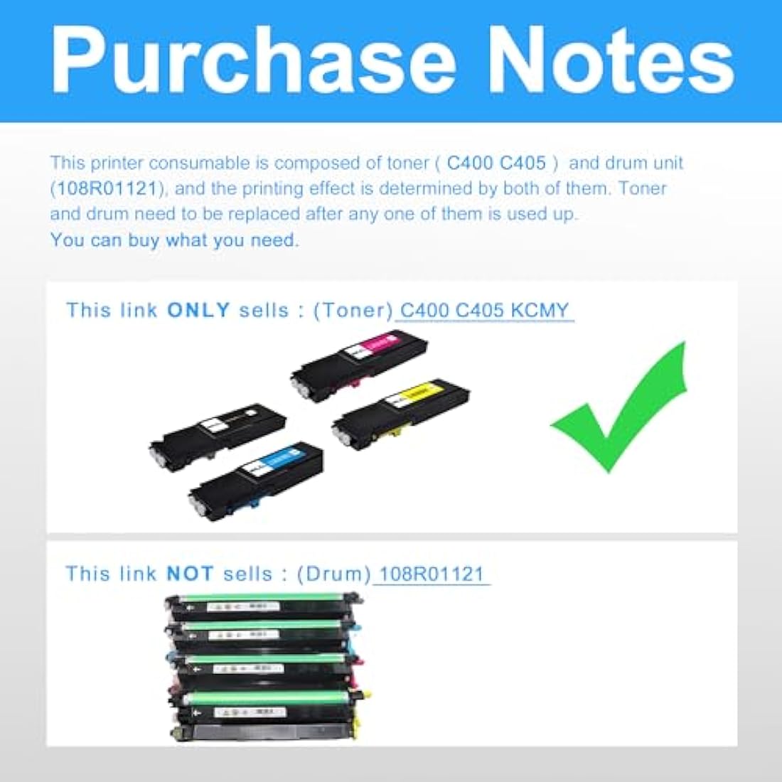 LCL Remanufactured Toner Cartridge 4-Pack for Xerox Versalink C400 C405