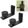 Sliding Barn Door Floor Guide – Adjustable Black Hardware 2PC