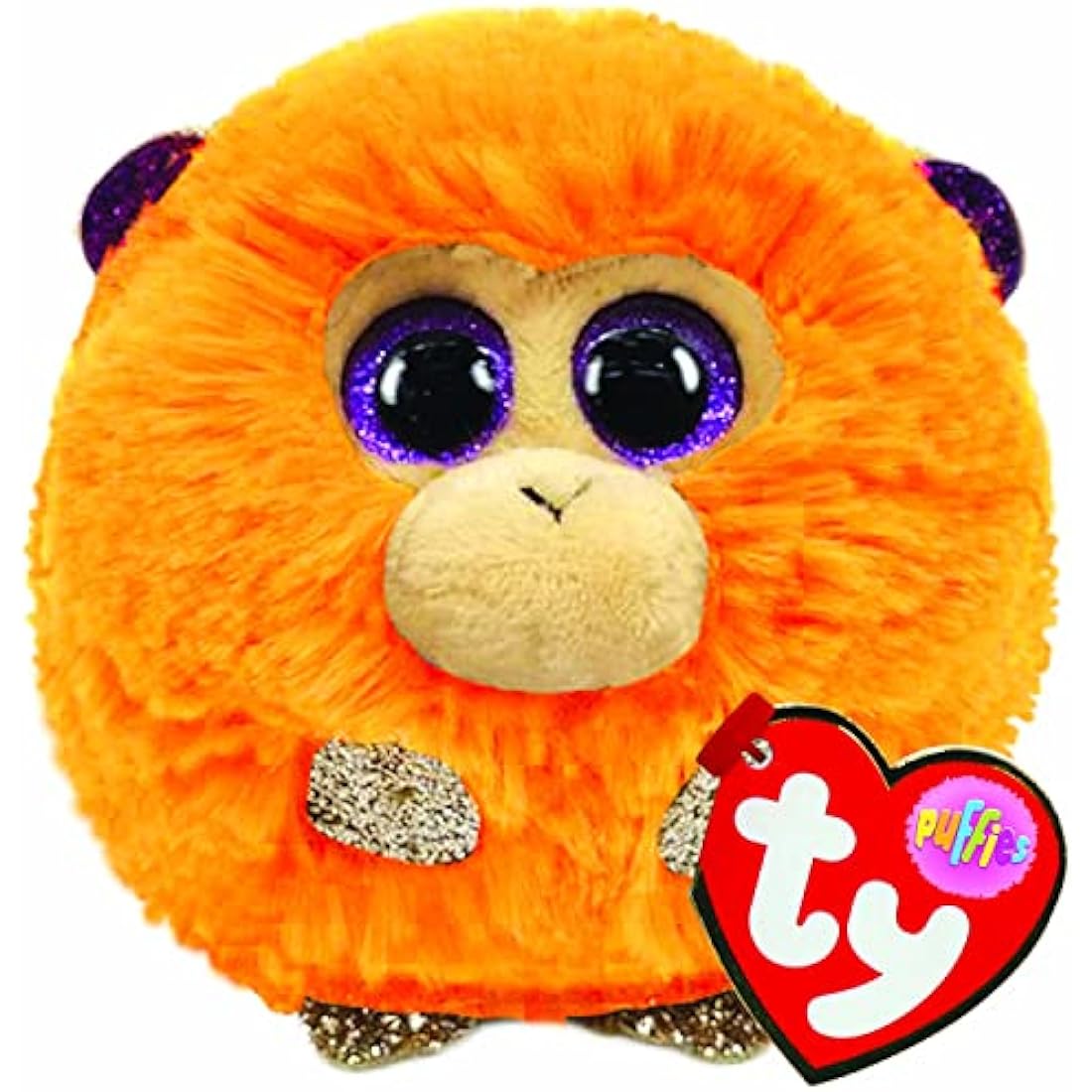 Ty Puffies Coconut Monkey Plush – 10cm Stuffed Animal Toy, Multicolor