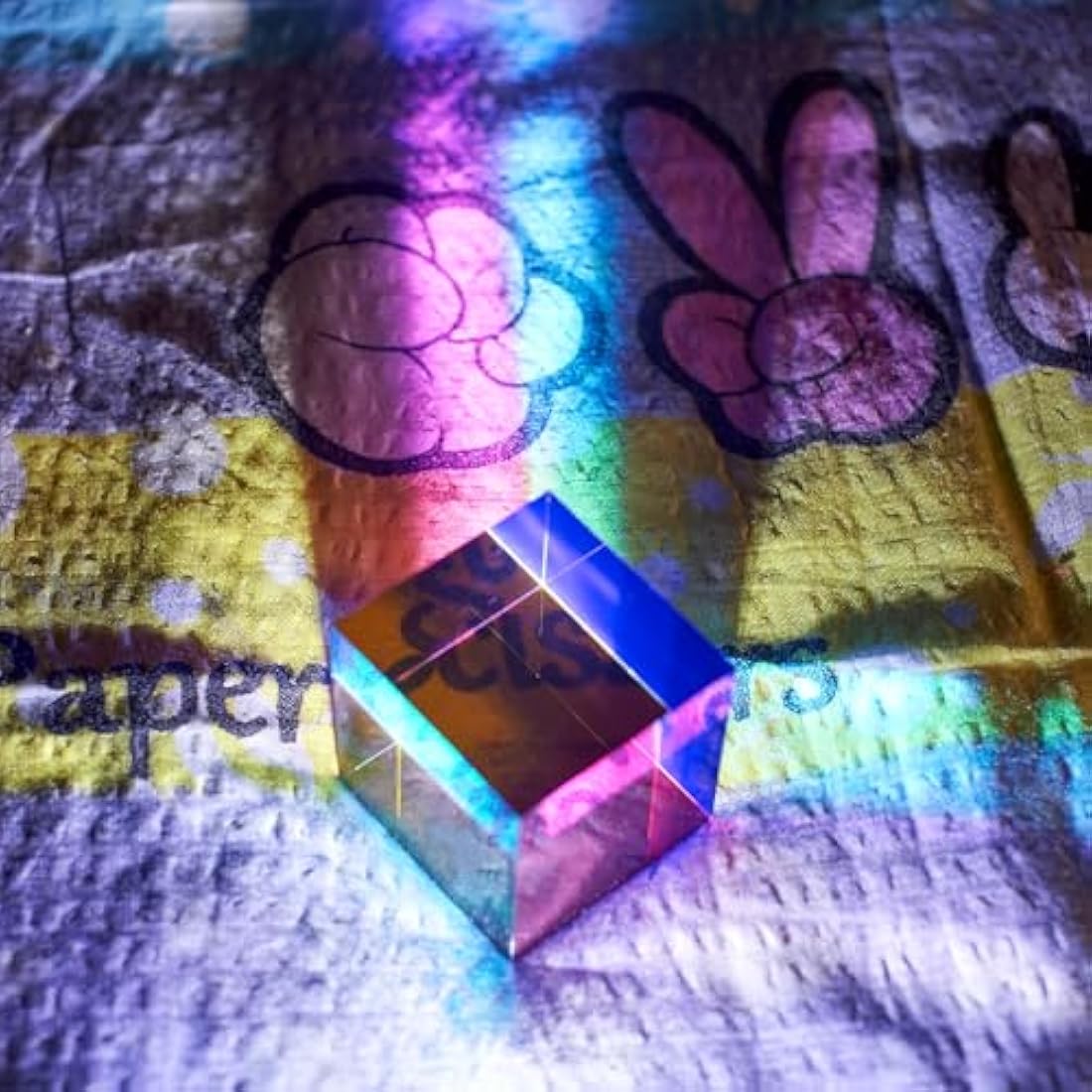 ECBANLI CMY Colour Cube – 1.6 Inch Acrylic Optical Prism for Desk Decor