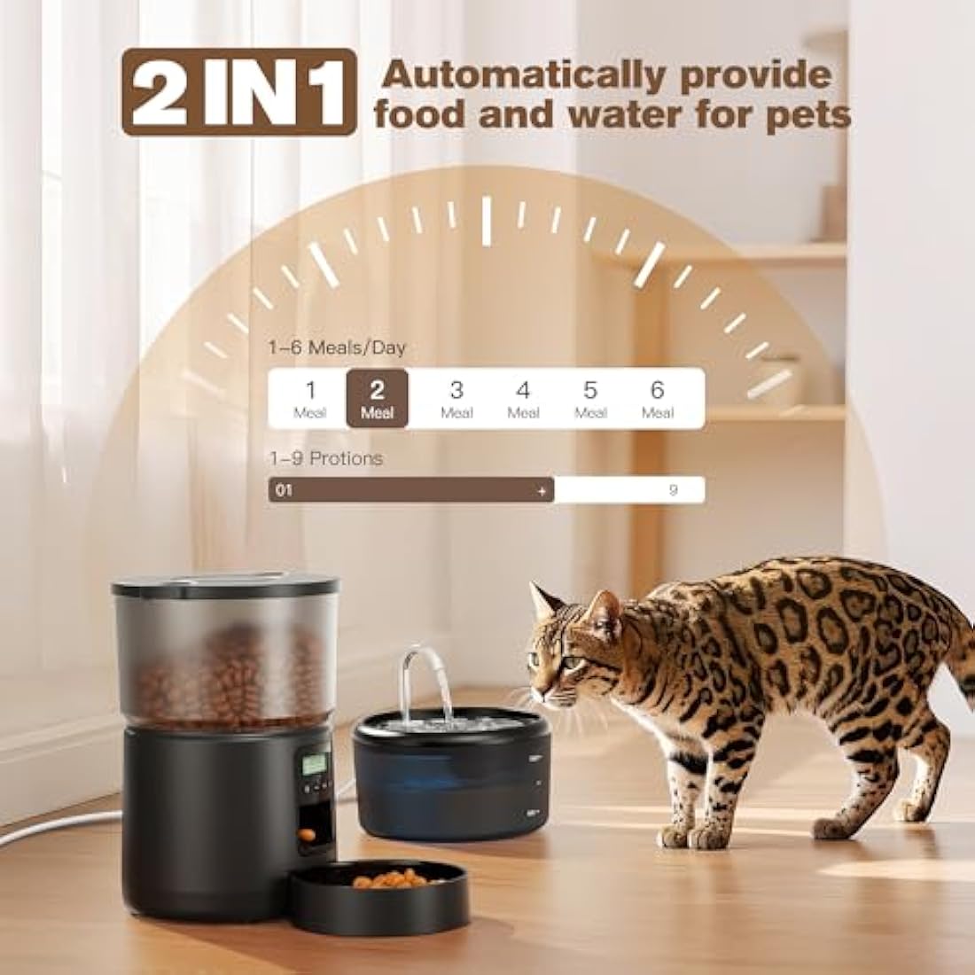 Automatic Cat Feeder and Water Fountain Set | 3L & 2.4L