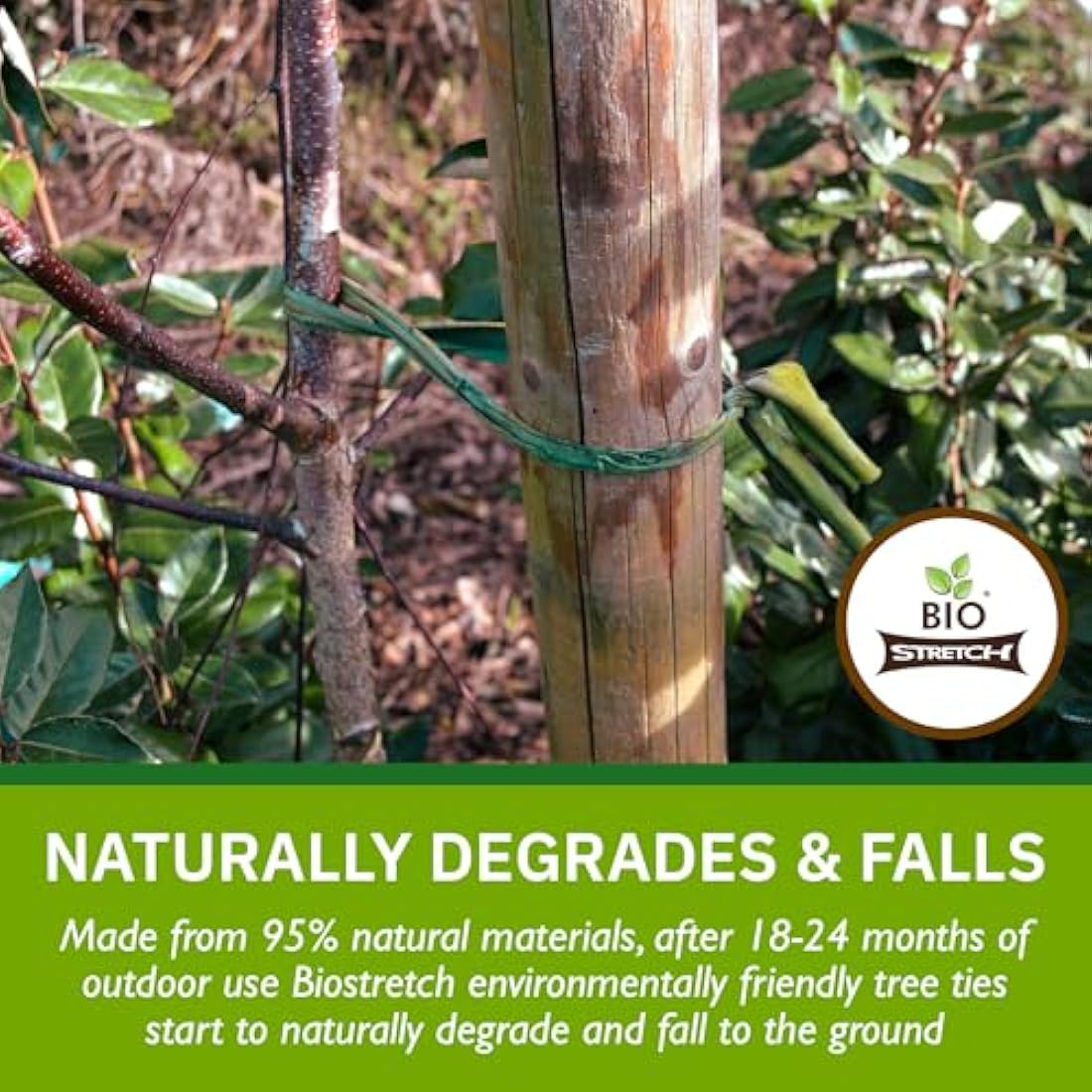 Biostretch Extra Wide Tree Ties – Stretchy Biodegradable Support (16M)