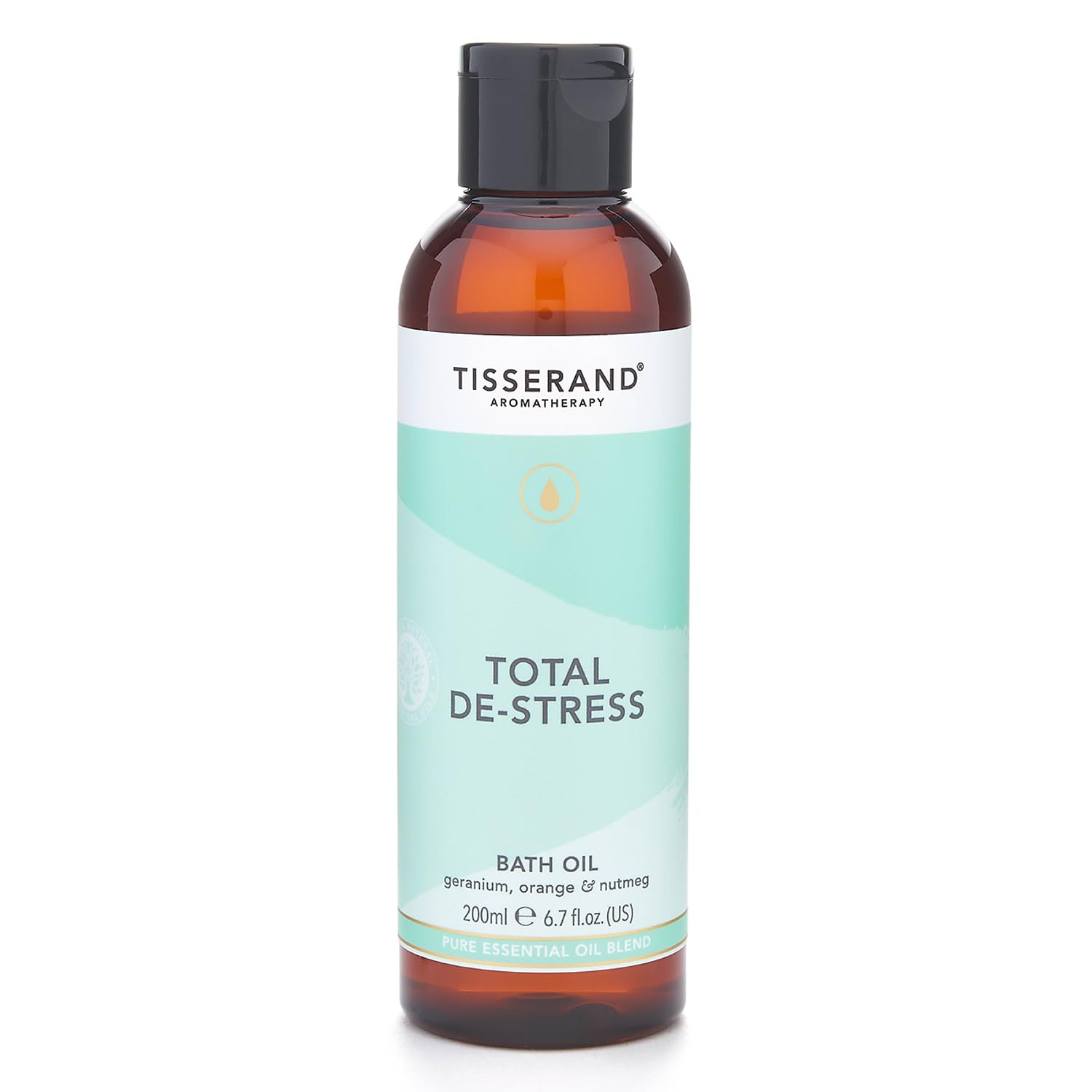 Tisserand Total De-Stress Aromatherapy Bath Oil - 100% Natural - 200ml