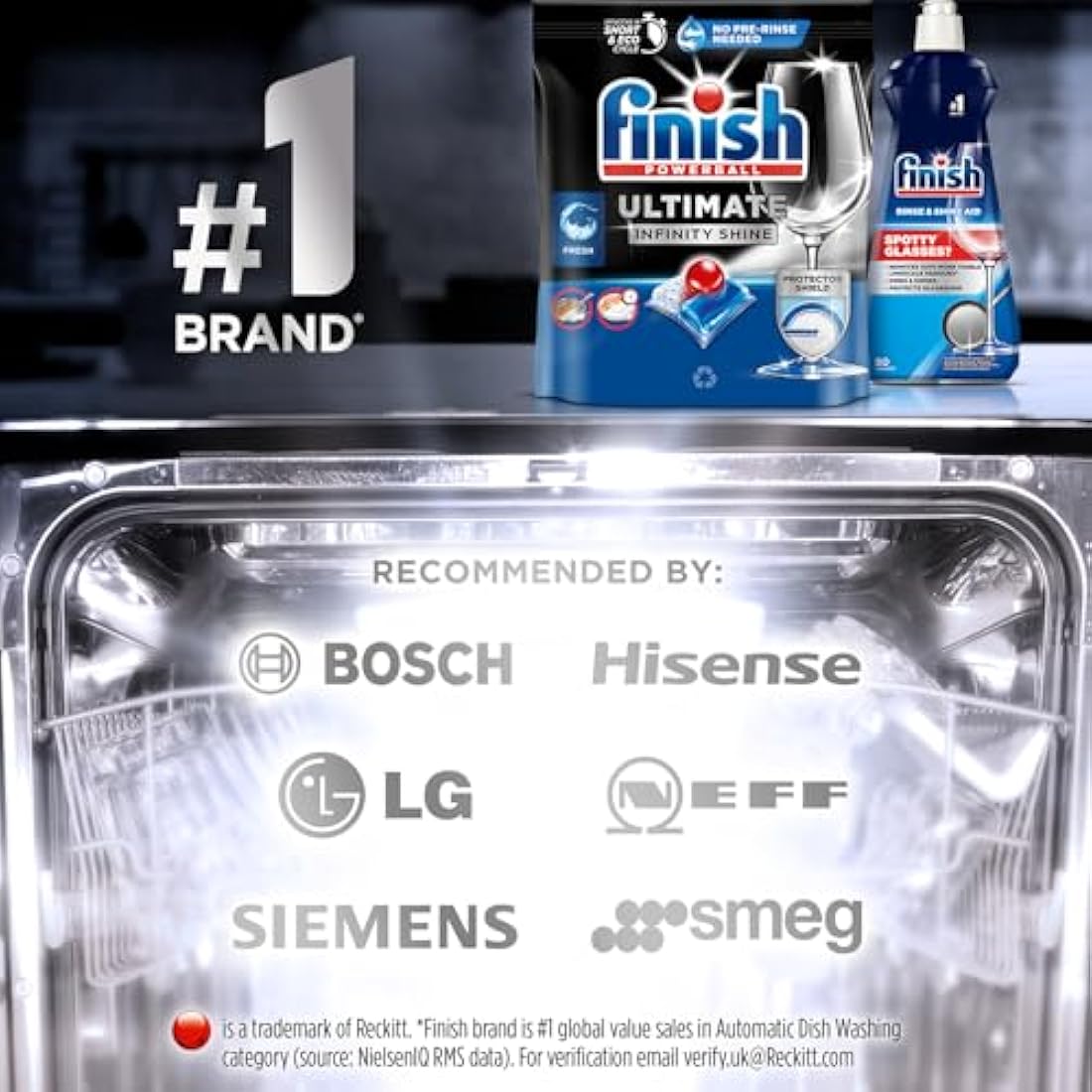 Finish Ultimate Infinity Shine Dishwasher Tablets - 80 Count Fresh Scent