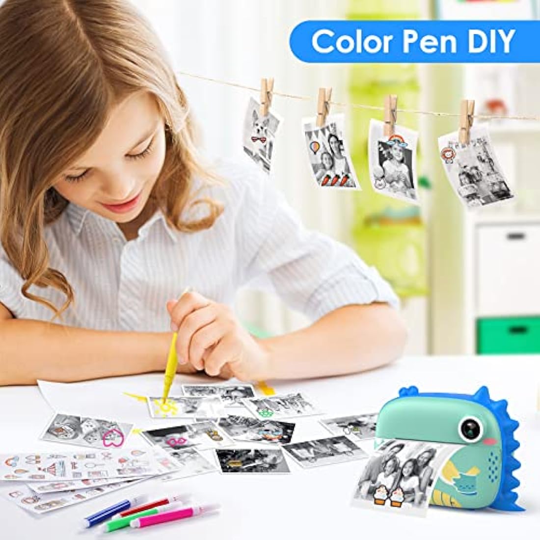 HiMont Kids Instant Print Camera | 20MP Digital Selfie Camera with 32GB Card