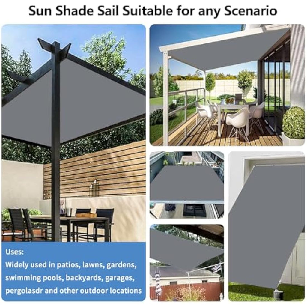 Sun Sail – Waterproof UV Protection Awning, Dark Grey, 4x4m