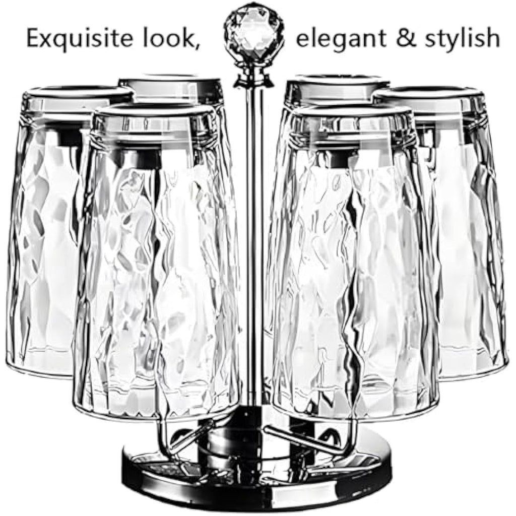 VeiledGem Unbreakable Tritan Drinking Glasses – 15oz Shatterproof Set of 6