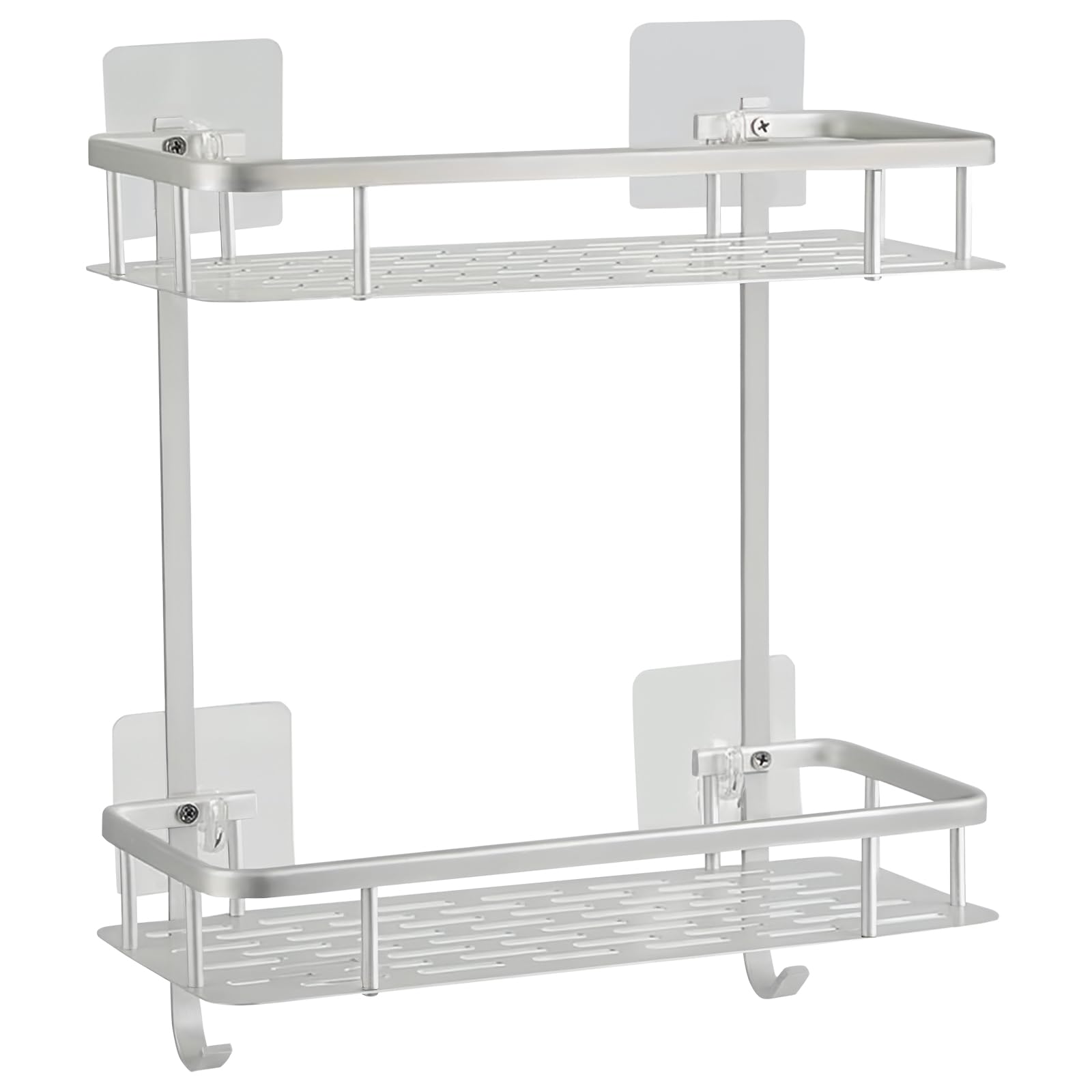 Hawsam 2-Tier Shower Caddy – Rustproof Aluminum No-Drill Bathroom Shelf