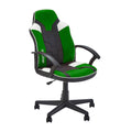 X-Rocker Saturn Mid Back Compact Gaming Chair for Kids & Teens - Ergonomic, Comfortable, Height Adjustable, Wipe-Clean Faux Leather - Black/Green - image 1