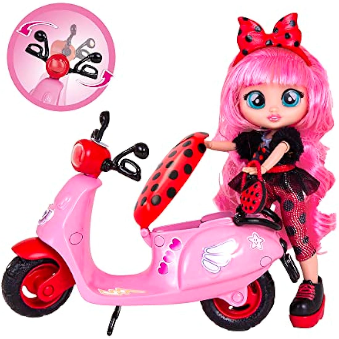 Cry Babies BFF Lady Playset con Scooter e 10 Accessori - Bambola
