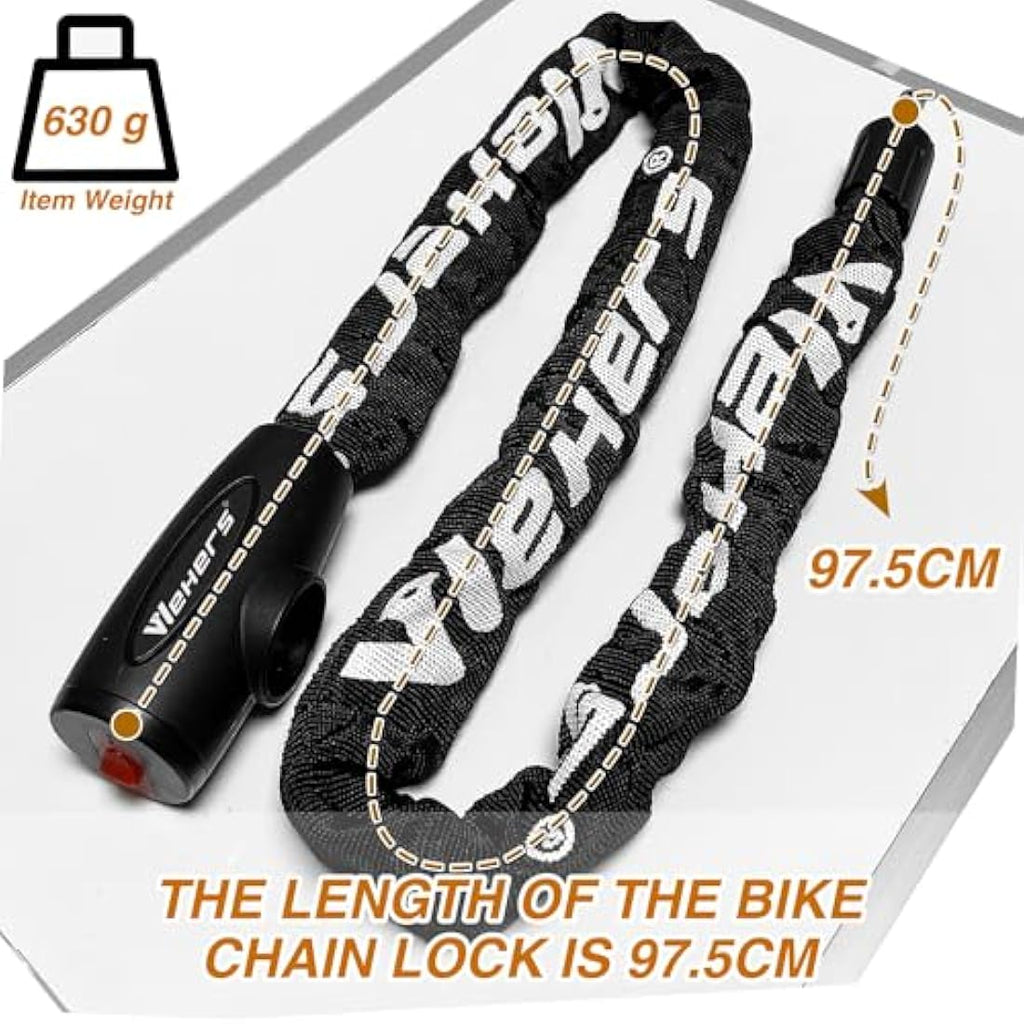 Heavy Duty Bike Chain Lock – 3ft Anti-Theft Steel Lock