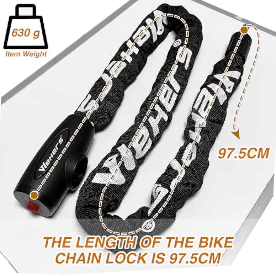 Heavy Duty Bike Chain Lock – 3ft Anti-Theft Steel Lock