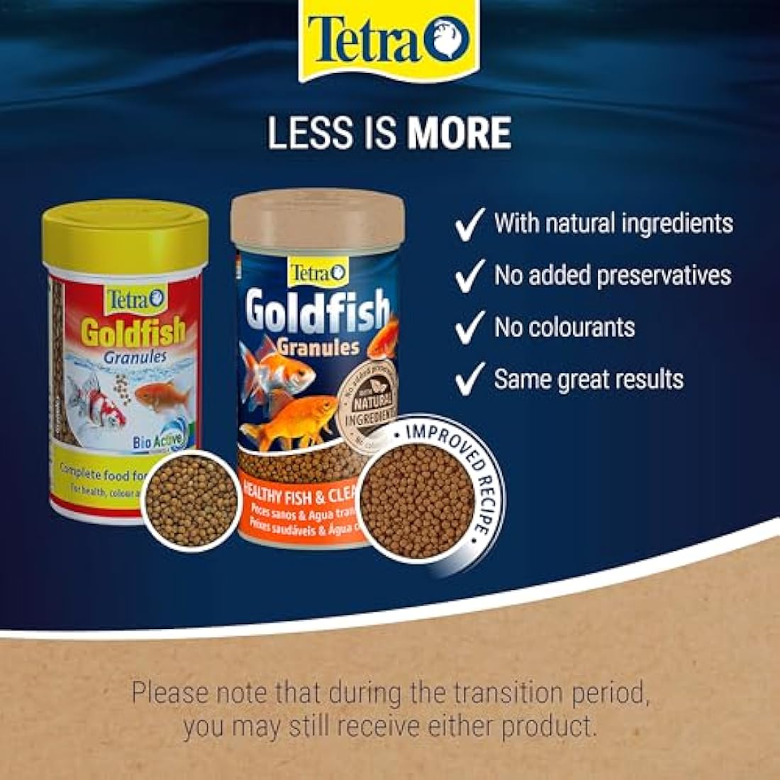 Tetra Goldfish Food Granules – Complete Nutrition for Small Fish, 80g