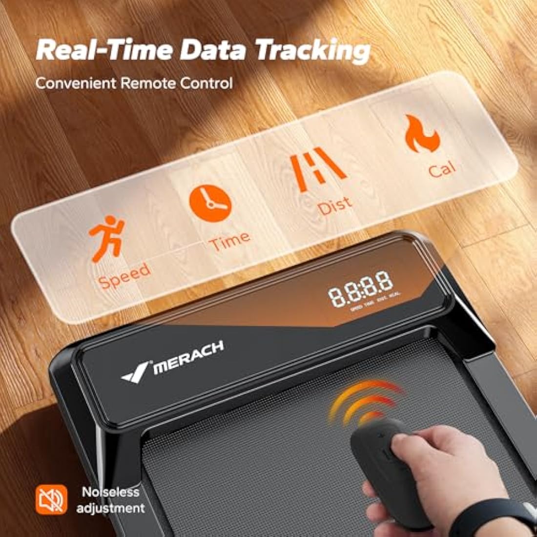 MERACH Walking Pad – Under Desk Treadmill with App & Remote Control