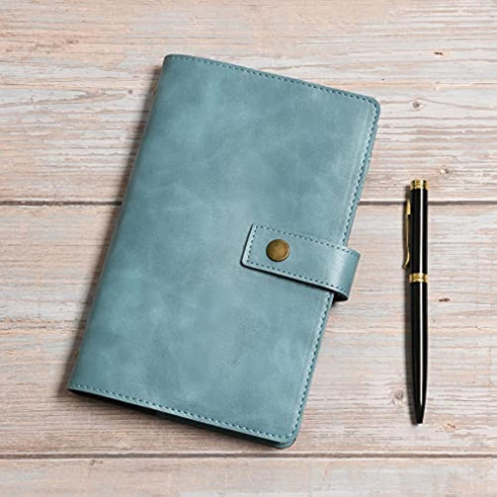 Jolof Store A6 Refillable Leather Notebook – Dot Grid Spiral Journal