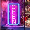 LightingWill LED Neon Open Sign – Dimmable 16x9 Vertical Business Sign