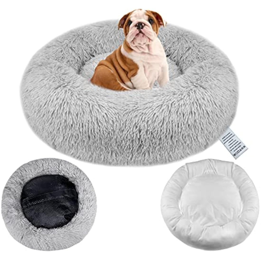 Moistu Calming Donut Dog Bed | Washable Orthopedic Plush Pet Bed - XL