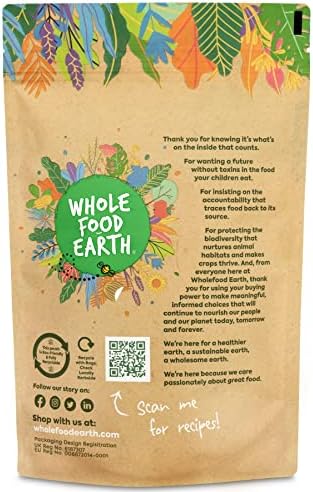 Wholefood Earth Nutritional Yeast Flakes with B12 – Vegan & GMO Free, 1kg